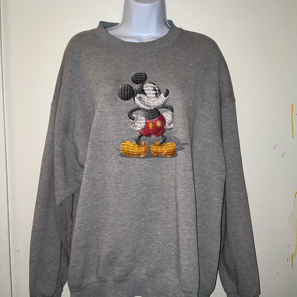 Vintage Gray Mickey Mouse Sweater